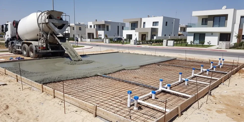 יציקת רפסודה לבית פרטי 2026: הכנות, אינסטלציה, איטום וטיפים מהשטח
